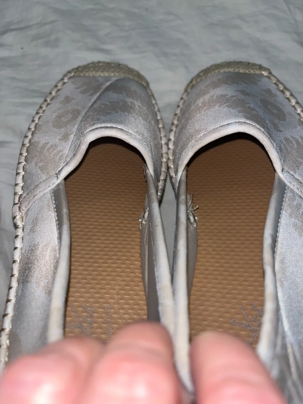 SeaStar Cream Patterned Women’s Espadrille Slip-On Flats size 9